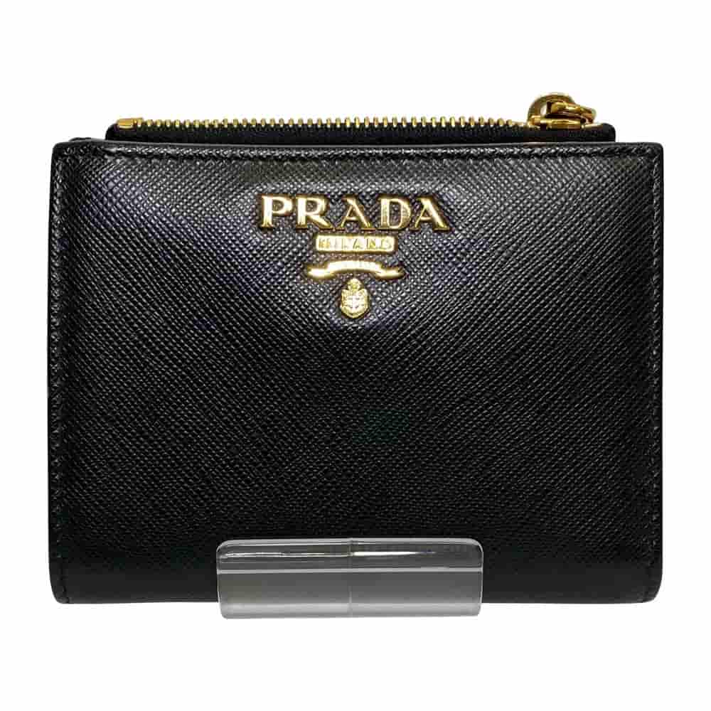 【逢甲福星店】PRADA/對折錢包//
