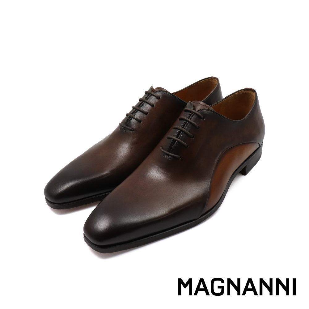 【MAGNANNI】西班牙原廠手染刷色雙色設計牛津鞋 摩卡棕(26191-TAB)