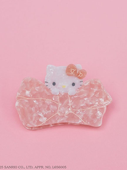 三麗鷗聯名-Hello Kitty蝴蝶結大理石質感髮夾(08000602700) - Maison de FLEUR