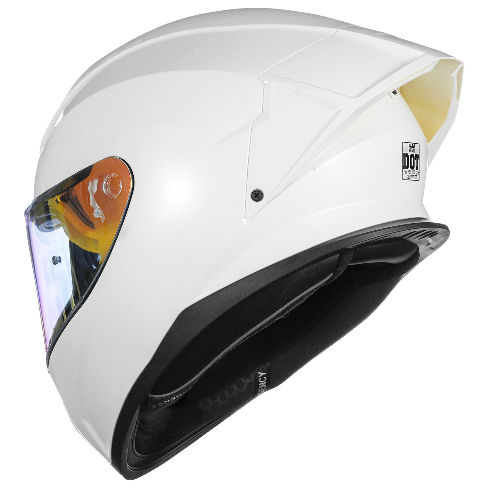 【絕對強悍】ILM MF510 BLANK 素色 白 街道運動全罩式安全帽_1