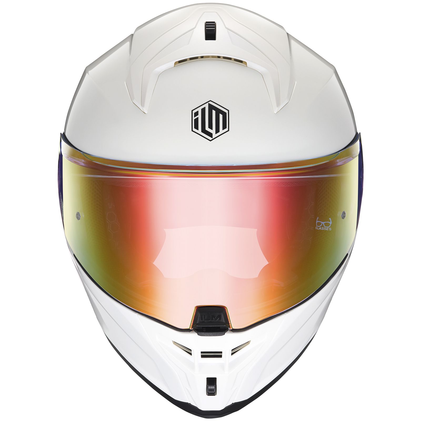 【絕對強悍】ILM MF510 BLANK 素色 白 街道運動全罩式安全帽_4