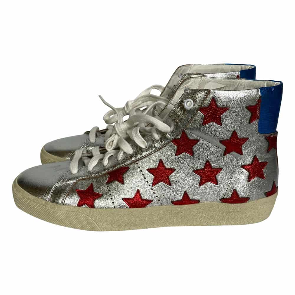 【高雄大立店】SAINT LAURENT/高筒運動休閒鞋/42.5/VU421573