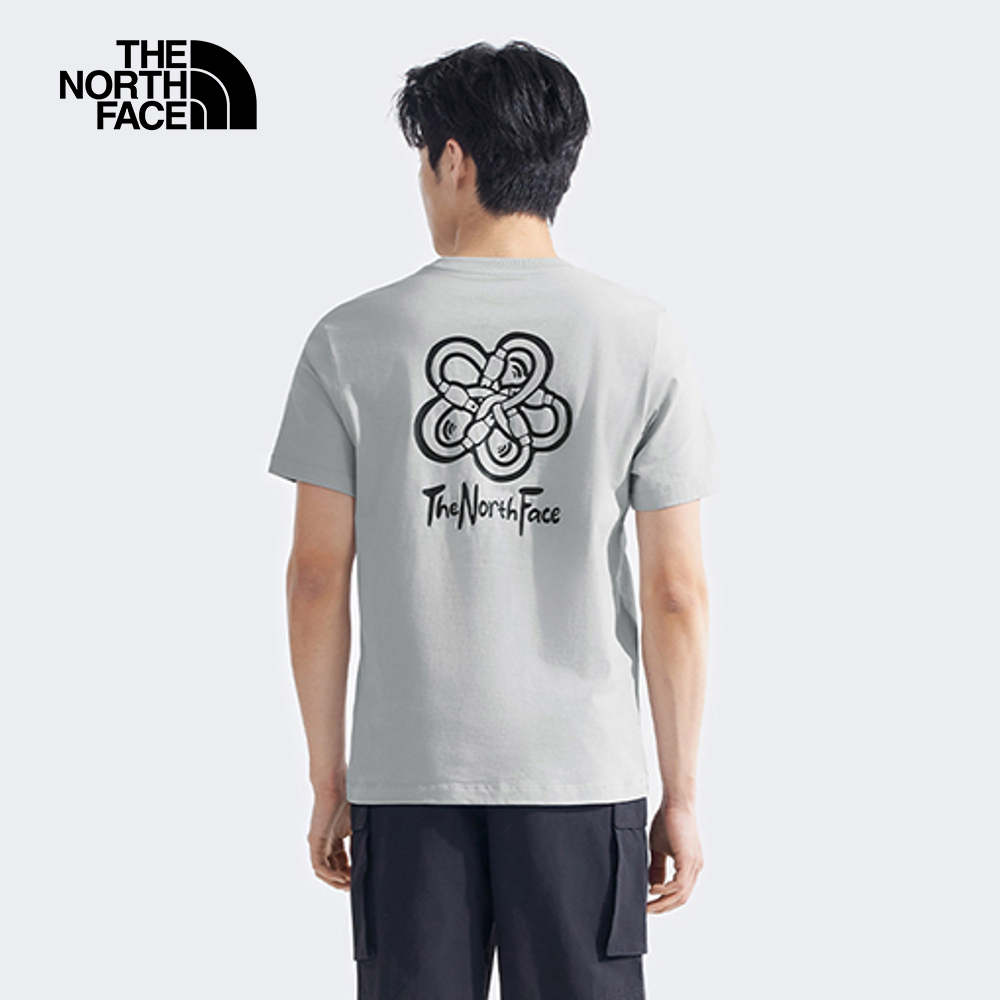 The North Face北面男女款灰色純棉短袖T恤｜8EY9A0M_8