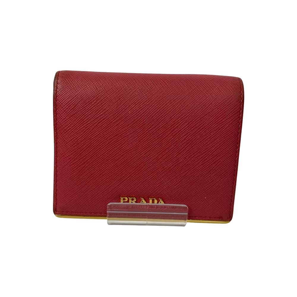 【台中中友百貨店】PRADA/對折錢包//