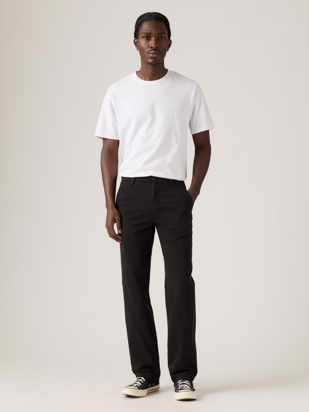 Levi’s® XX CHINO 中腰直筒 休閒褲 黑色 人氣新品
