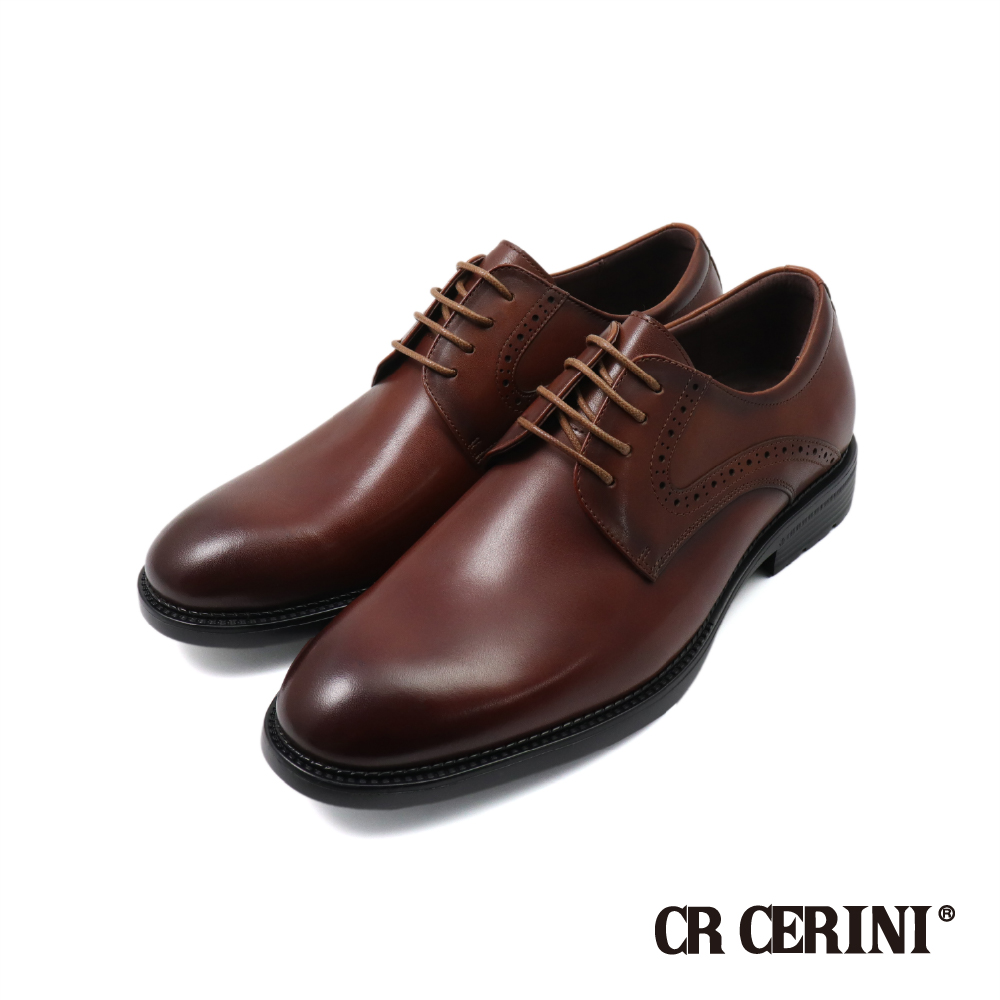 【CR Cerini】經典系列真皮雕孔綁帶德比鞋 棕色(CR512160-BR)