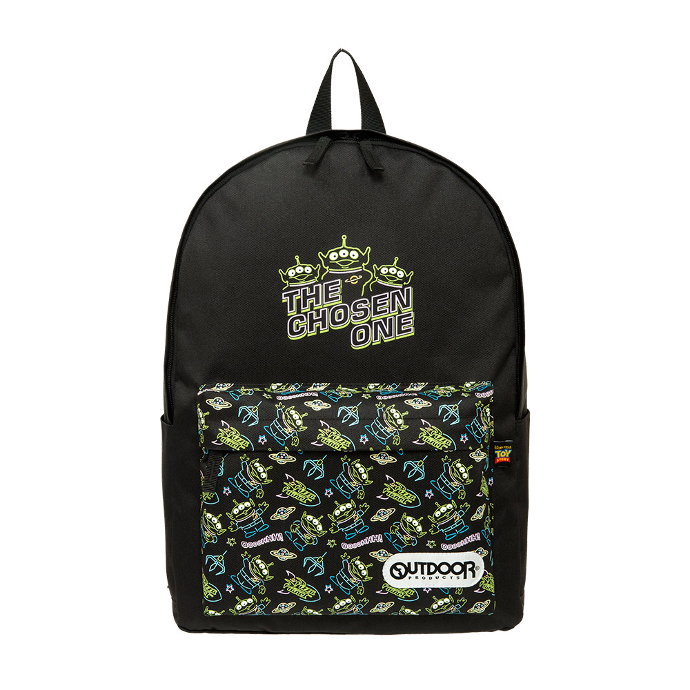【OUTDOOR】DISNEY聯名款霓虹三眼怪系列後背包-黑色 ODDY21A01BK