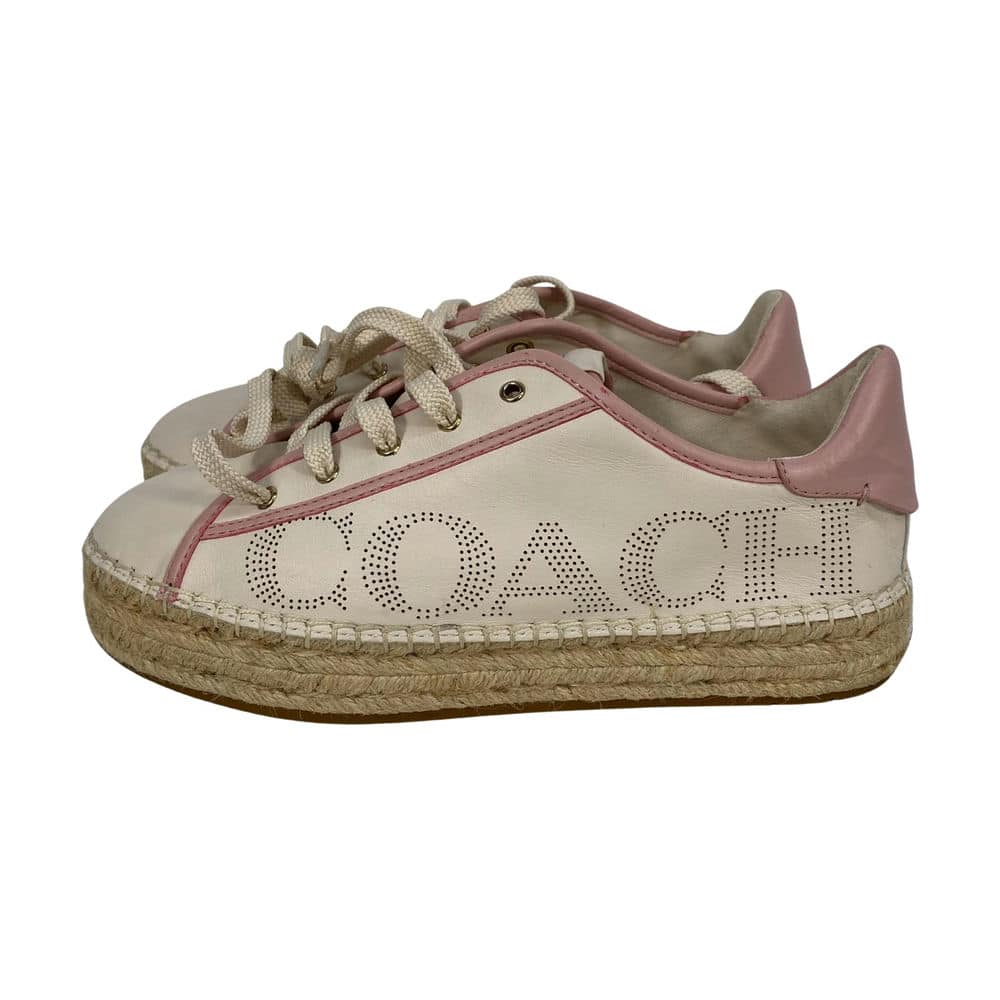 【台中新時代店】COACH/草編鞋/23cm/G4880