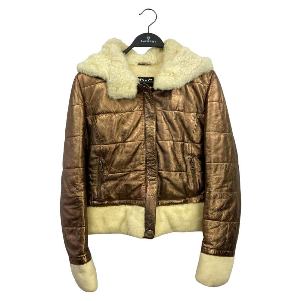 【勤美誠品綠園道店】DOLCE&GABBANA/皮革外套/40/