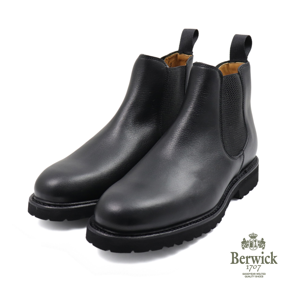 【Berwick】西班牙原廠輕盈減震切爾西短靴  黑色(B420A-BL)