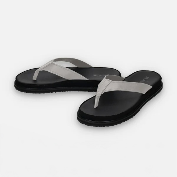 【SPINGLE】袋鼠皮人字涼鞋_SP-1717-Light Gray-MEN