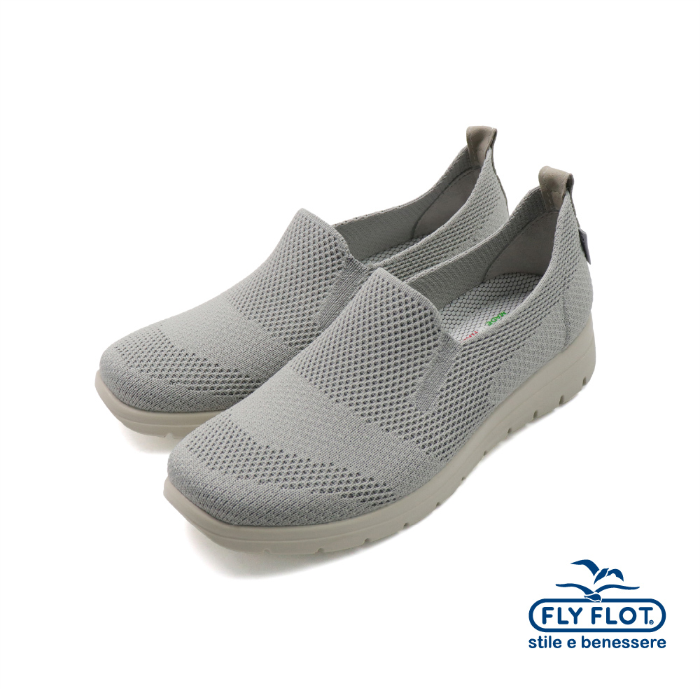 【FLYFLOT】義大利原廠增高減震透氣休閒女鞋 灰色(27D38-K8-GRY)