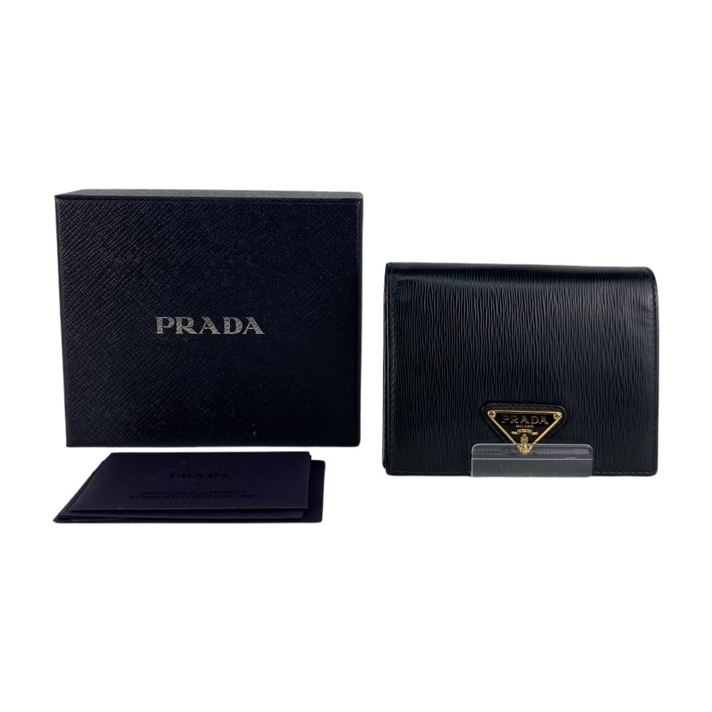 【宜蘭家樂福店】PRADA/對折錢包//