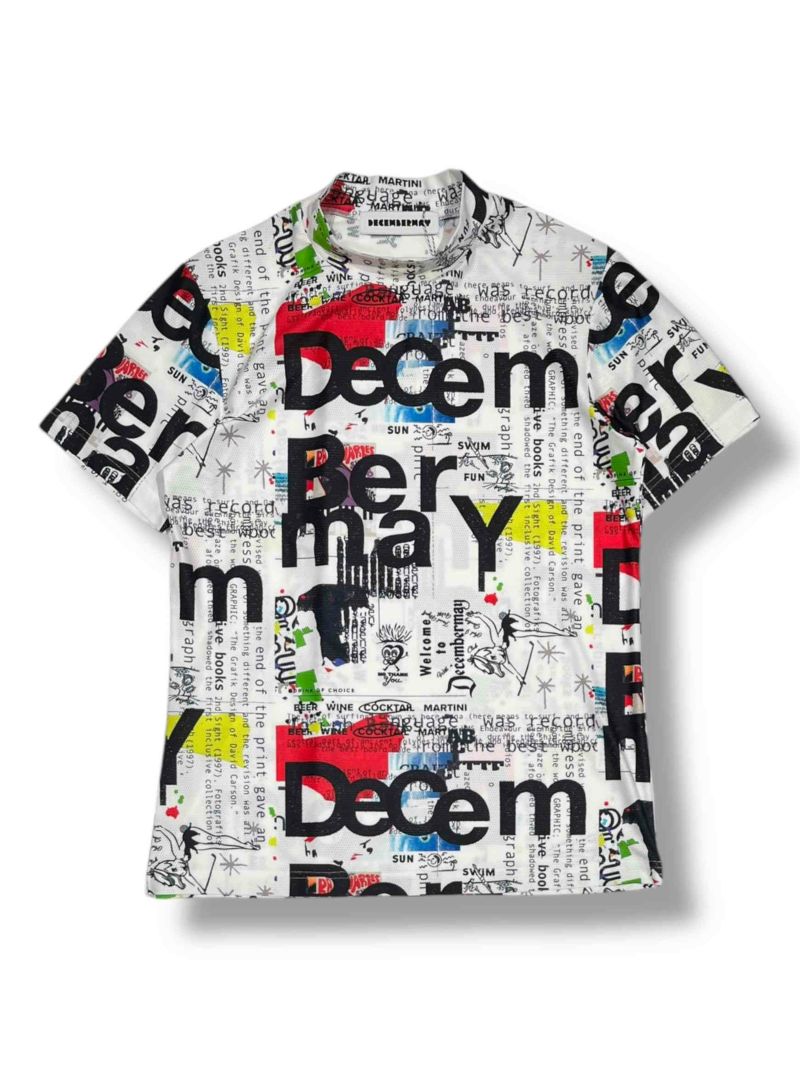 【DECEMBERMAY】Graffiti mock neck shirt_WOMEN  2-505-0153
