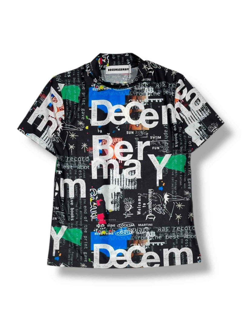 【DECEMBERMAY】Graffiti mock neck shirt_MEN 1-505-0153
