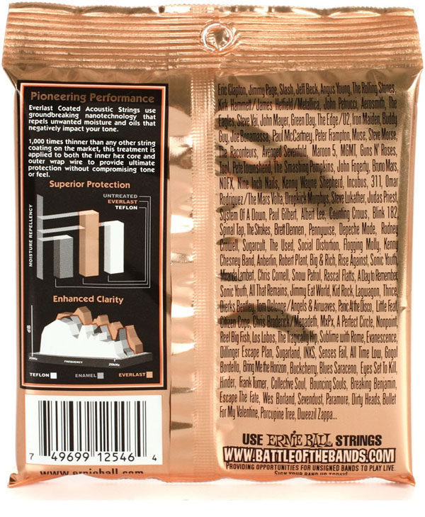 Ernie Ball Everlast Phosphor Bronze奈米覆膜磷青銅弦 民謠吉他弦11-52 2548｜超薄覆膜 音色耐久｜MusicShop_1