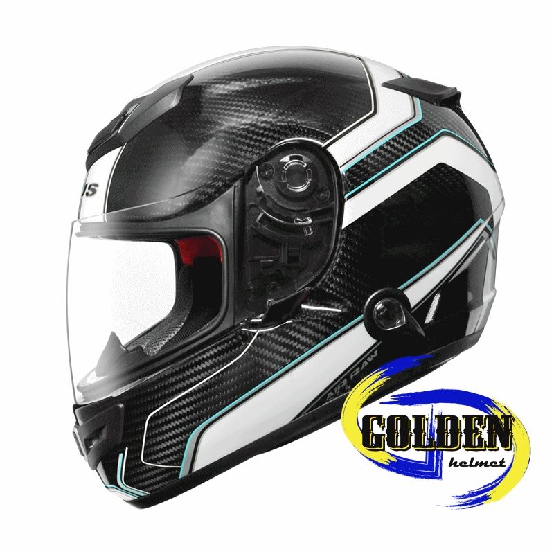ZEUS 1200E N41原色碳纖/白 碳纖維全罩安全帽 (內藏墨鏡)_0