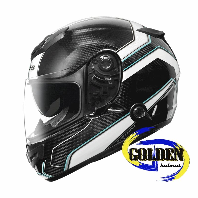 ZEUS 1200E N41原色碳纖/白 碳纖維全罩安全帽 (內藏墨鏡)_2