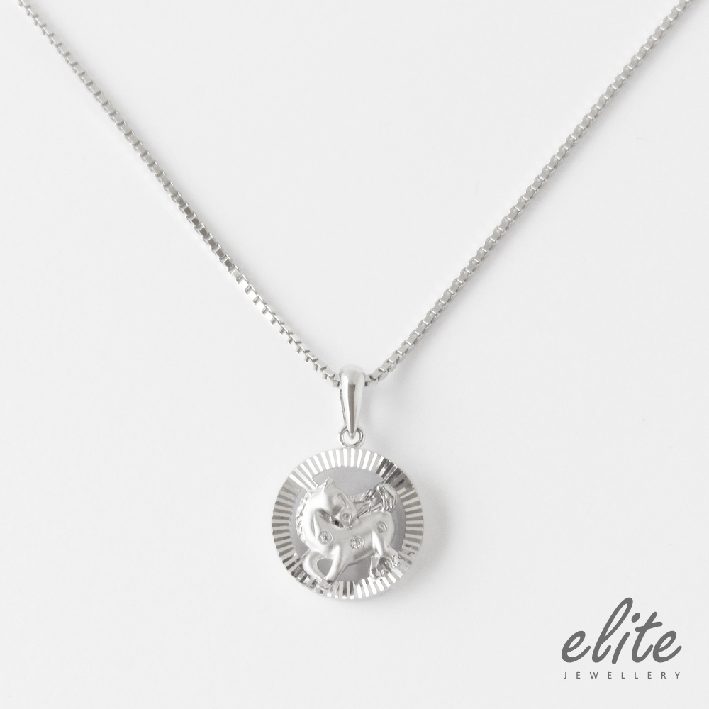 【伊麗珠寶 Elite Jewellery】925純銀  12生肖項鍊 - 千里馬_0