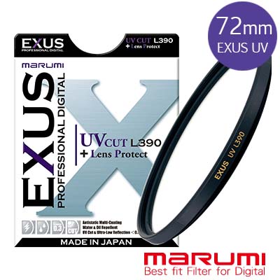 MARUMI EXUS 防靜電‧防潑水‧抗油墨鍍膜保護鏡UV L390 72mm_0