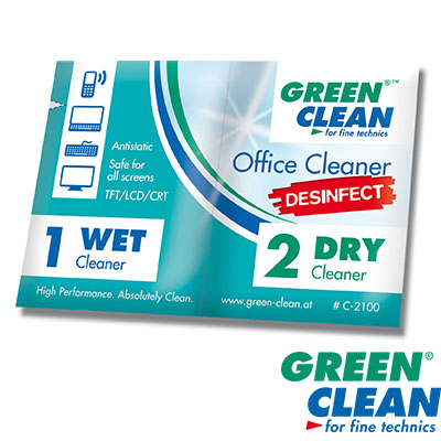 GREEN CLEAN Office Cleaner 辦公室清潔乾濕巾10入 C-2100-10_0