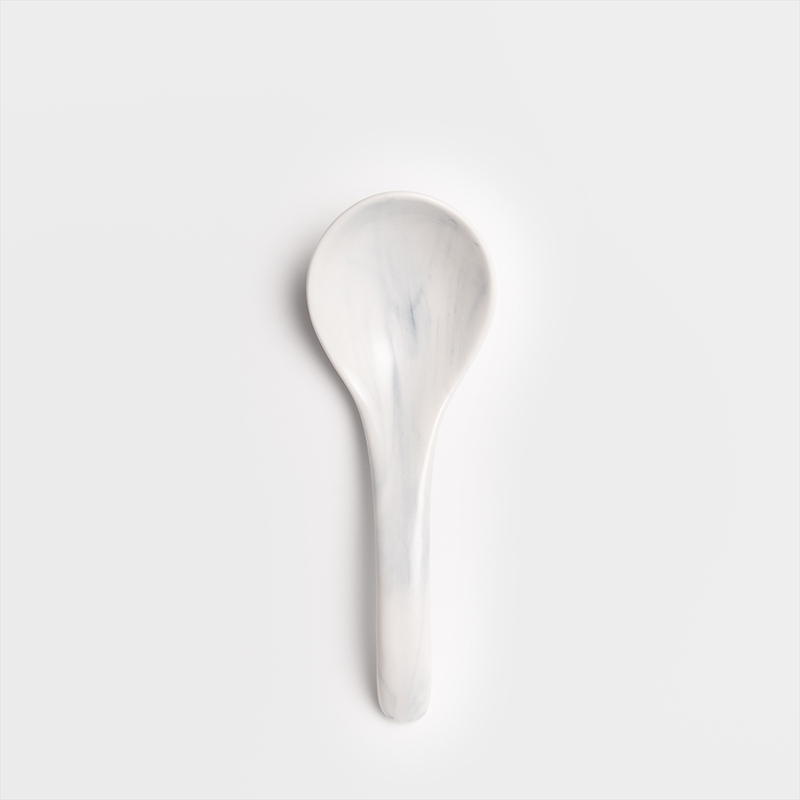 Float Fashion Marble Pattern 12cm Ceramic Spoon_0