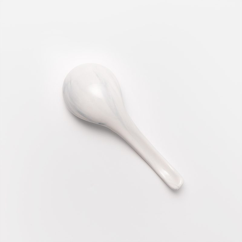 Float Fashion Marble Pattern 12cm Ceramic Spoon_1