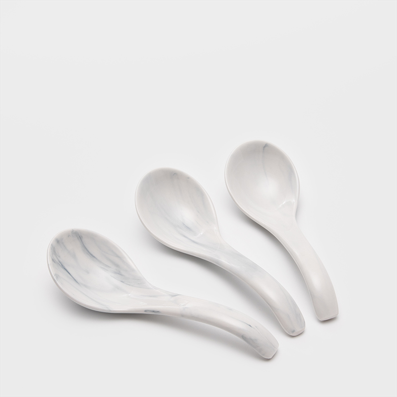 Float Fashion Marble Pattern 12cm Ceramic Spoon_2