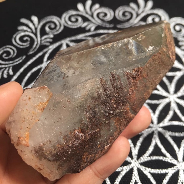 紅綠幽靈白水晶柱3號 千層幻影/金字塔幻影/窗子水晶/左旋水晶 ~萬用的療癒石 對應所有脈輪、願望顯化、擴大能量、清理負面能量_5