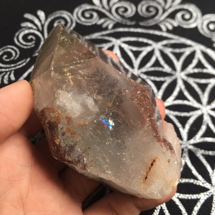 紅綠幽靈白水晶柱3號 千層幻影/金字塔幻影/窗子水晶/左旋水晶 ~萬用的療癒石 對應所有脈輪、願望顯化、擴大能量、清理負面能量_6