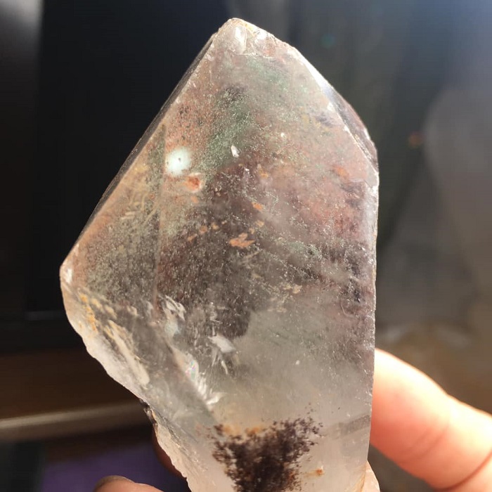 紅綠幽靈白水晶柱3號 千層幻影/金字塔幻影/窗子水晶/左旋水晶 ~萬用的療癒石 對應所有脈輪、願望顯化、擴大能量、清理負面能量_7