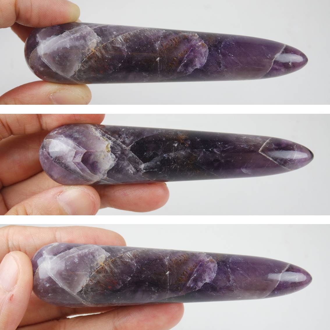 A23按摩棒/水晶療癒棒/魔法棒26號 ( 三輪骨幹/紫三輪/紫鈦/Auralite 23)_2