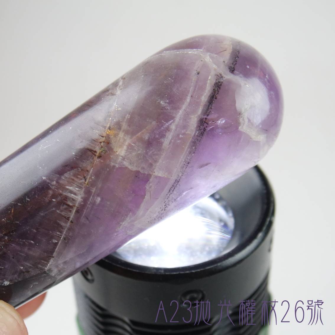 A23按摩棒/水晶療癒棒/魔法棒26號 ( 三輪骨幹/紫三輪/紫鈦/Auralite 23)_5