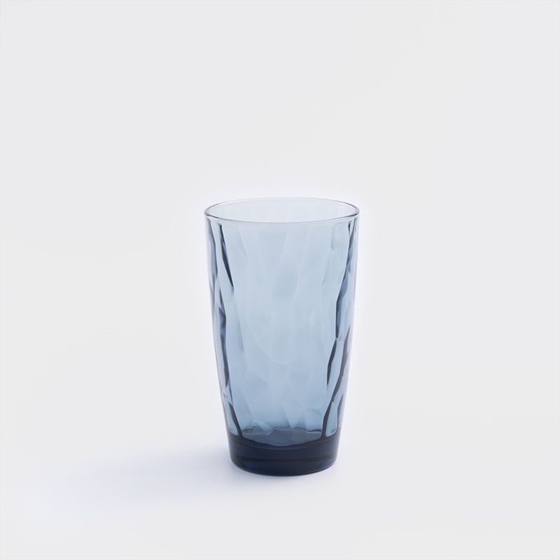 Bormioli Rocco 冰酷鑽面 470ml 壓花玻璃水杯｜淺靛藍｜單品_0