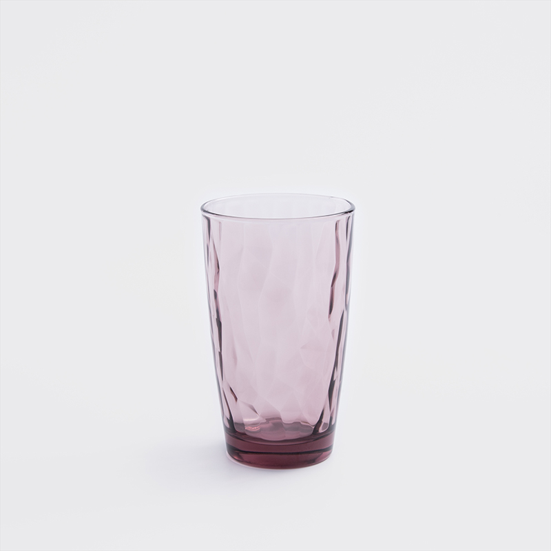 Bormioli Rocco 冰酷鑽面 470ml 壓花玻璃水杯｜紫紅｜單品_0
