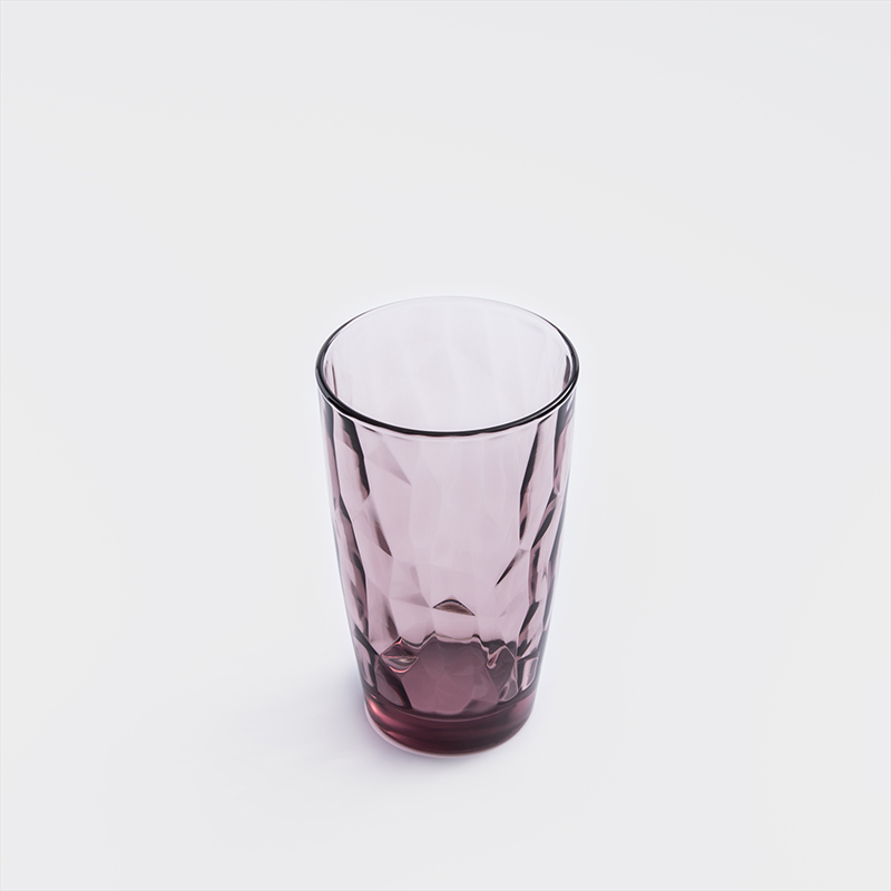 Bormioli Rocco 冰酷鑽面 470ml 壓花玻璃水杯｜紫紅｜單品_1