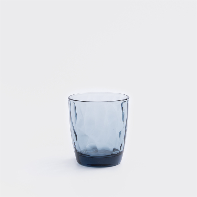 Bormioli Rocco 冰酷鑽面 390ml 壓花玻璃水杯｜淺靛藍｜單品_0