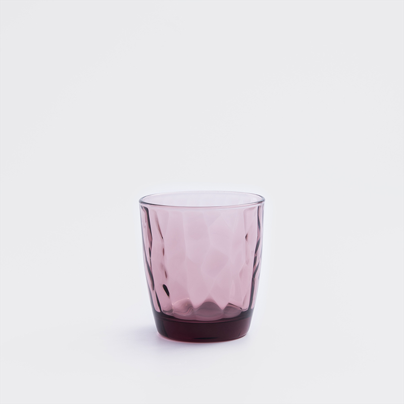 Bormioli Rocco 冰酷鑽面 390ml 壓花玻璃水杯｜紫紅｜單品_0