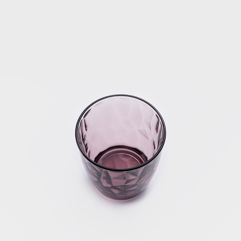 Bormioli Rocco 冰酷鑽面 390ml 壓花玻璃水杯｜紫紅｜單品_1