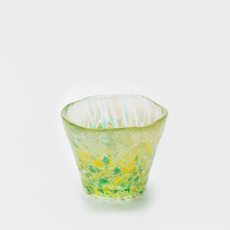 津輕 日製手作 50ml 玻璃清酒杯│綠金沙│單品_1