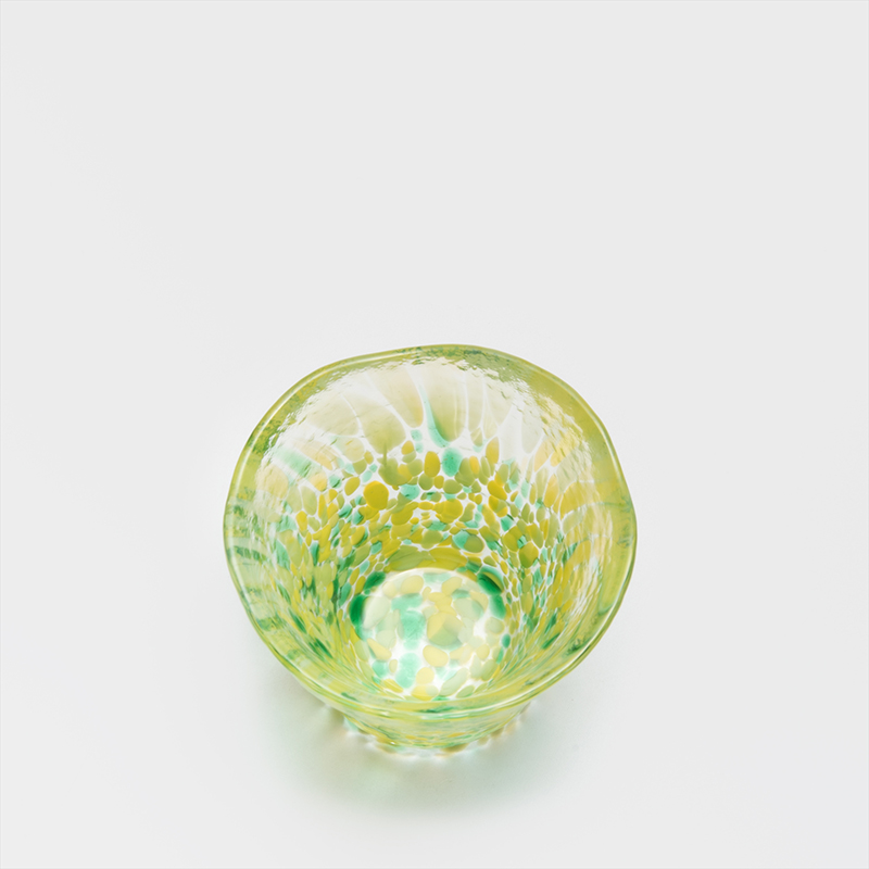 津輕 日製手作 50ml 玻璃清酒杯│綠金沙│單品_2