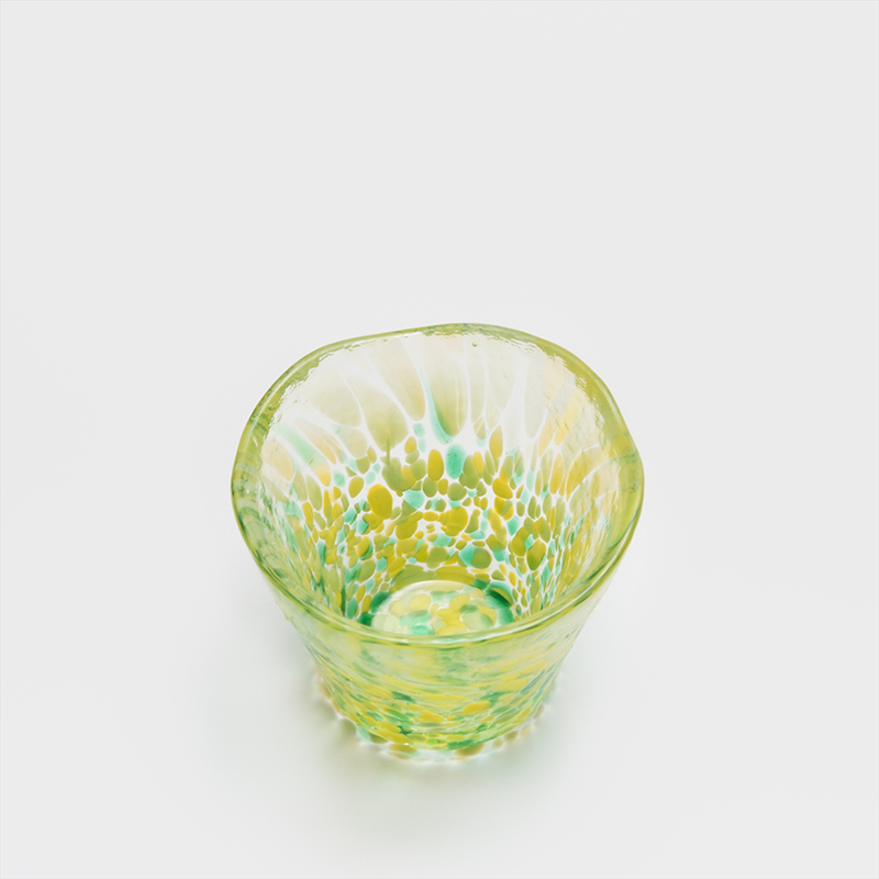 津輕 日製手作 50ml 玻璃清酒杯│綠金沙│單品_3