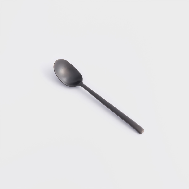 歐式 簡約潮流 13.4cm 不銹鋼小匙│霧黑│單品_1