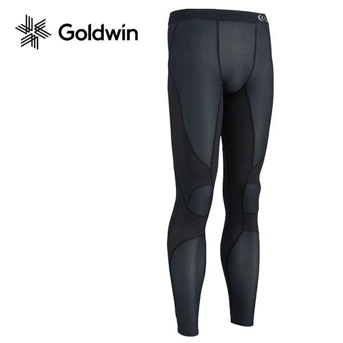 Goldwin 日本 Impact Air 登山長褲路跑壓縮褲超彈性緊身褲男款黑色 3f14127u 鄉野情戶外休閒專業中心