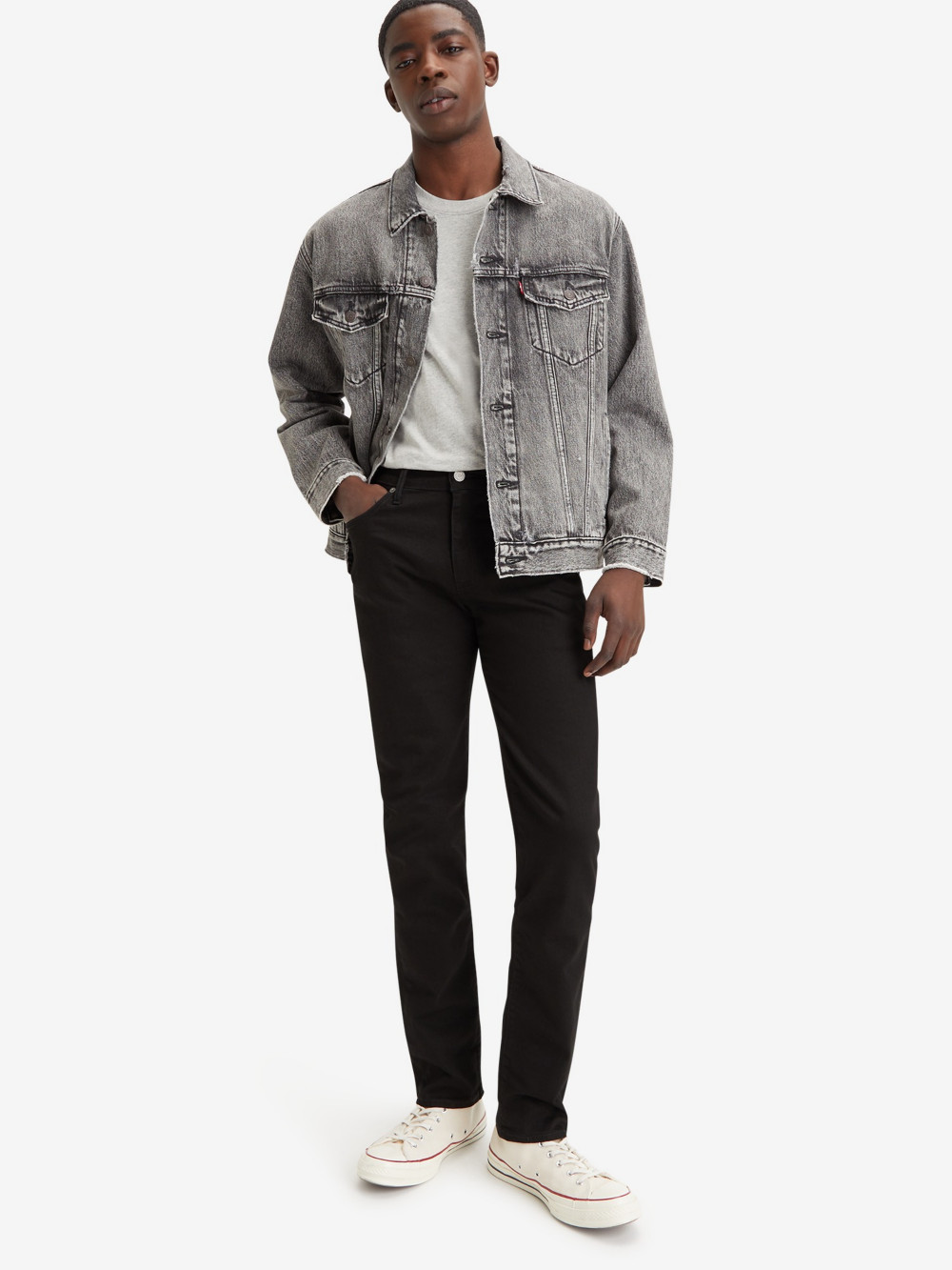 Levis 男款 511 低腰修身窄管牛仔褲 / 黑色基本款 / 彈性布料 人氣新品