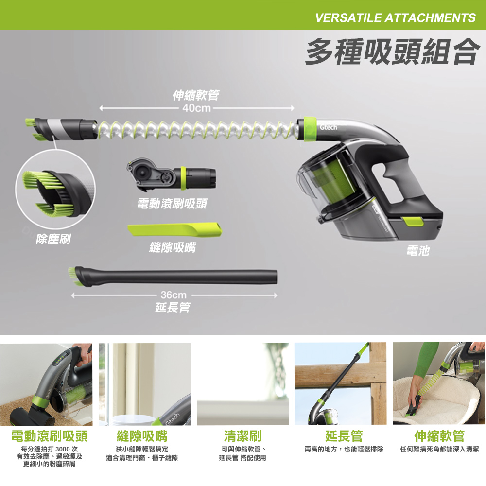英國 Gtech 小綠 Multi Plus 無線除蟎吸塵器_5
