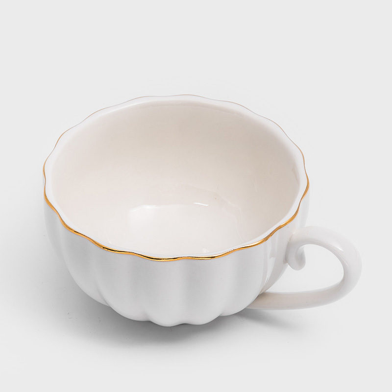 法式 金瓣夢遊 15cm 陶瓷茶杯組｜象牙白_1