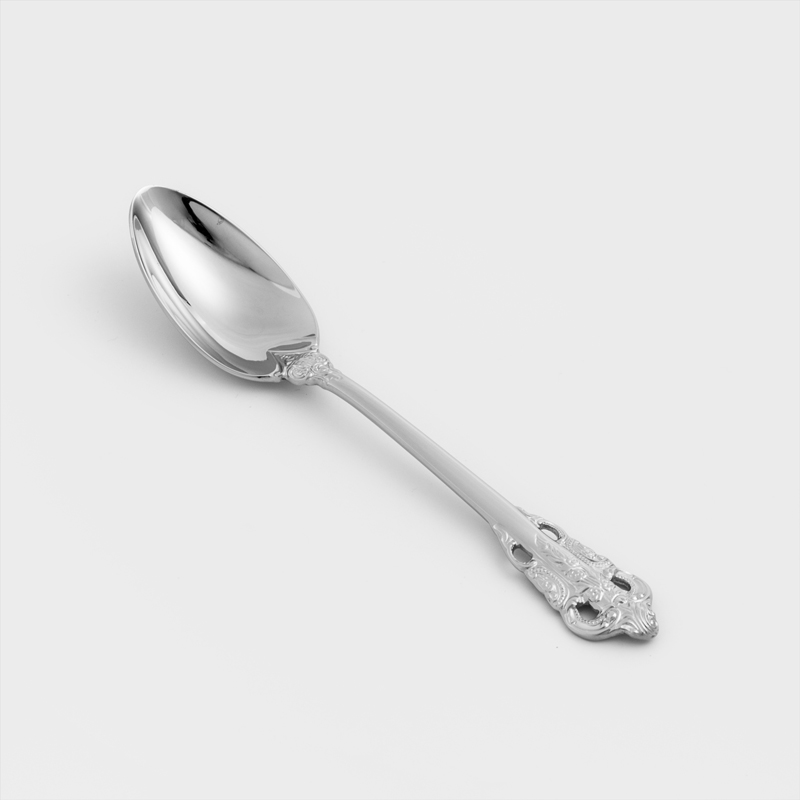 歐式 復古雕刻 20cm 不銹鋼主餐匙│閃銀│單品_1