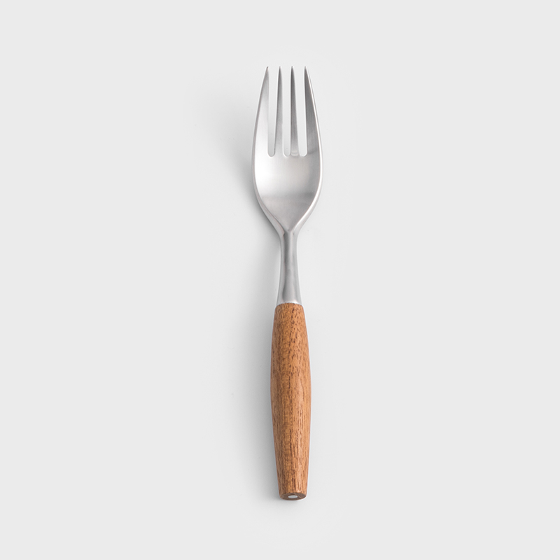 歐式 田園樸實 21.5cm 不銹鋼主餐叉│霧銀柚木│單品_0