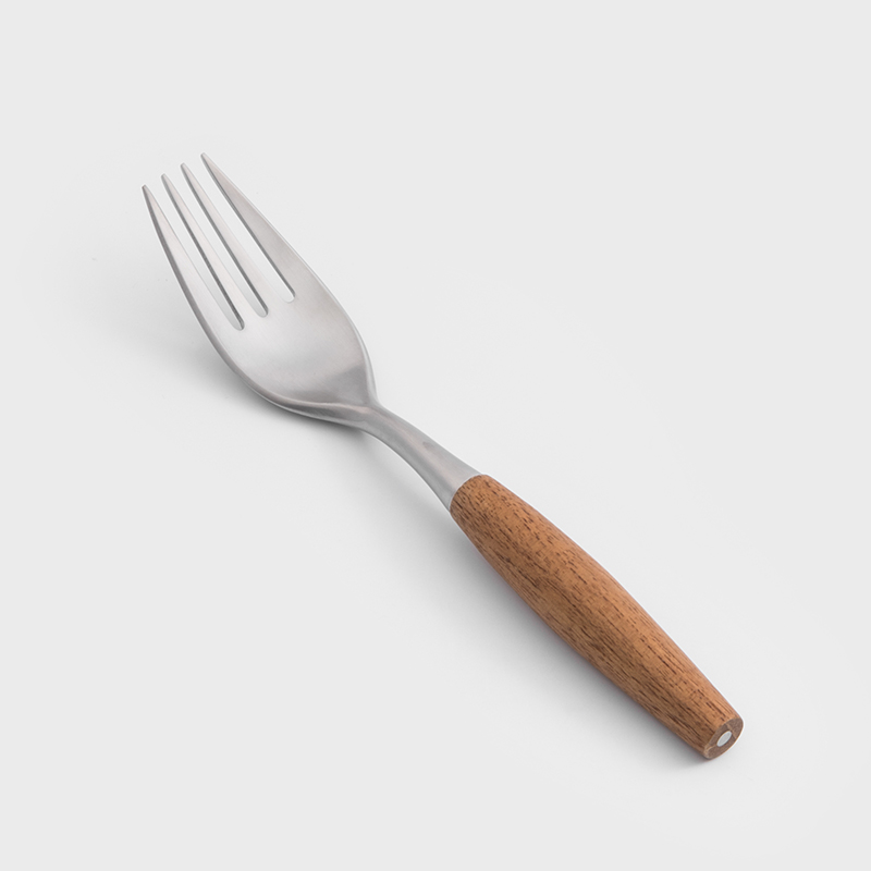 歐式 田園樸實 21.5cm 不銹鋼主餐叉│霧銀柚木│單品_1